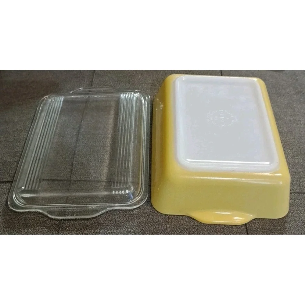 Vintage Pyrex Yellow 1.5 Qt Refrigerator‎ Dish 0503 with Lid 503-C